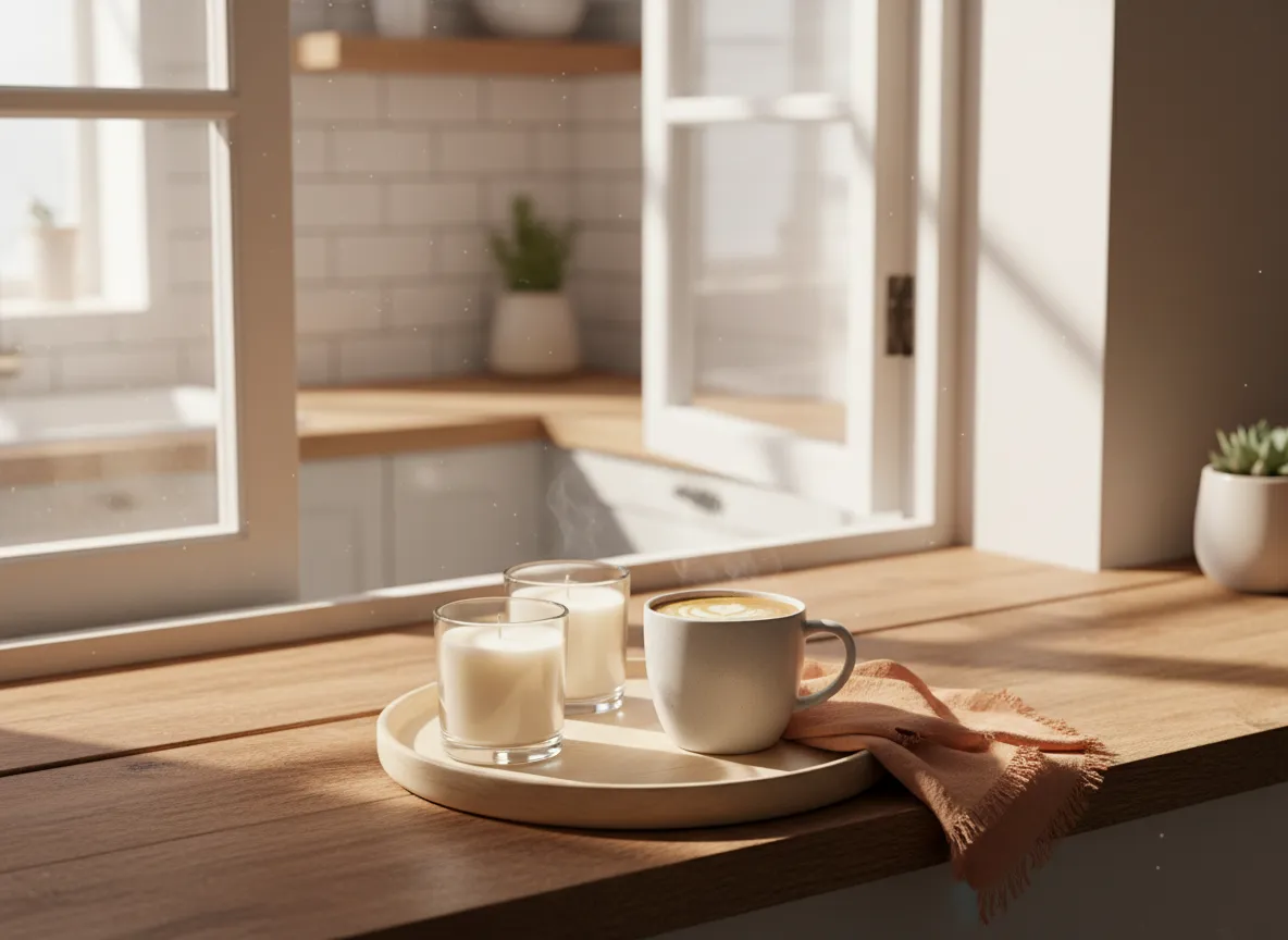 Soft candle set for slow mornings